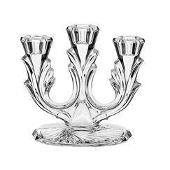 Подсвечник, 16,5 см, 3-х рожковый, Crystal Bohemia, фото 