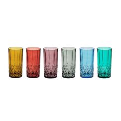 Набор стаканов для воды BRIXTON COLOR 6 цветов, 350 мл, Crystal Bohemia, фото 