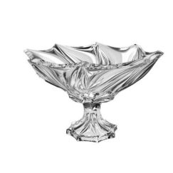 Салатник овальный на ножке Bromelias, 35 см, Crystal Bohemia, фото 