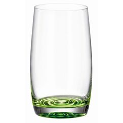 Набор из 6-ти стаканов для воды PAVO AQUA green, 380 мл, Crystal Bohemia, фото 