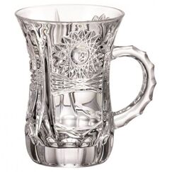Набор из 6-ти чашек с ручкой  Armudu 500PK, 120 мл, Crystal Bohemia, фото 