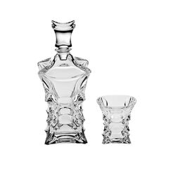 Набор для виски X-LADY, 1 штоф 700 мл и 6 стаканов 240 мл, Crystal Bohemia, фото 