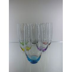 Набор из 6-ти стаканов для воды MERGUS, Color mix 6 цветов, 470 мл, Crystal Bohemia, фото 