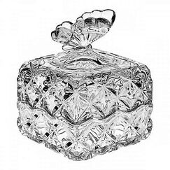 Доза Бабочка, 9,6 см, квадратная, Crystal Bohemia, фото 