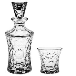 Набор для виски Molecules, 1 штоф 700 мл и 6 стаканов 200 мл, Crystal Bohemia, фото 