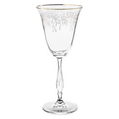 Набор из 6-ти бокалов для белого вина Fregata; декор Панто, отводка золото, 185 мл, Crystal Bohemia, фото 