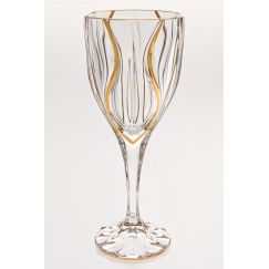 Набор из 6-ти бокалов для вина Ocean, декор Золото; 320 мл; стекло, Bohemia JIHLAVA, фото 