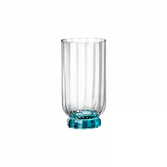 Набор стаканов высоких Florian Lucent Blue, 4 шт, 430 мл, D73 мм, H141 мм, хрустальное стекло, Bormioli Rocco, фото 
