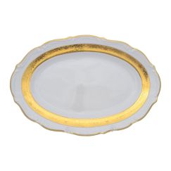 Блюдо овальное  Матовая полоса 33 см, серия Мария Тереза, Repast, фото 