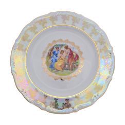 Блюдо круглое Мадонна 30 см, перламутр, серия Мария Тереза, Repast, фото 