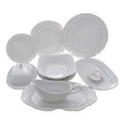 Столовый набор на 6 персон Rococo с платиновой полосой, 25 предметов, Repast, фото 