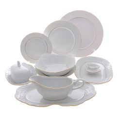 Столовый набор на 6 персон Rococo с золотой полосой, 25 предметов, Repast, фото 