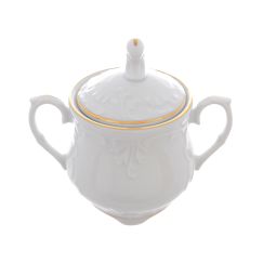 Сахарница Rococo с золотой полосой 250 мл, Repast, фото 