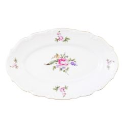 Блюдо овальное плоское 22 см, серия Мейсенский букет, Repast, фото 