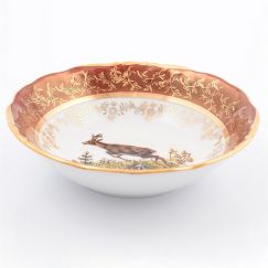 Набор из 6-ти салатников 16 см Охота красная, серия Мария Тереза, Repast, фото 