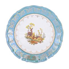Блюдо круглое Охота зеленая 33 см, серия Мария Тереза, Repast, фото 