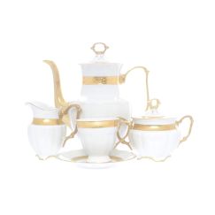 Кофейный сервиз на 6 персон Матовая полоса, серия Мария Тереза, 15 предметов, Repast, фото 