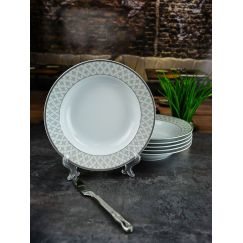 Набор из 6-ти глубоких тарелок 22,5 см, серия Серебряная сетка, Repast, фото 