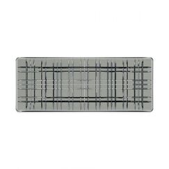 SQUARE - Блюдо прямоугольное 28 см серое бессвинцовый хрусталь, фото 