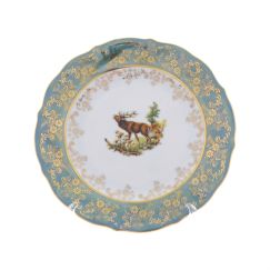 Тарелка Охота зеленая 19 см, серия Мария Тереза, Repast, фото 