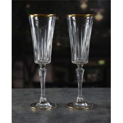 Набор из 2-х фужеров для шампанского RCR Timeless 210 мл, золото, Италия, фото 