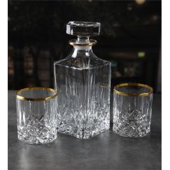 Набор из 3-х предметов для виски RCR Opera, золото, Италия, фото 