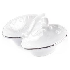 Прибор для специй двойной Rococo с платиновой полосой, Repast, фото 