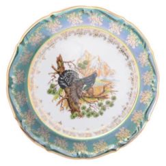 Тарелка 27 см Охота зеленая, серия Мария Тереза, Repast, фото 