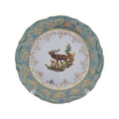 Тарелка Охота зеленая 19 см, серия Мария Тереза, Repast, фото 
