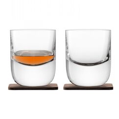 Набор из 2 стаканов Renfrew Whisky с деревянными подставками 270 мл, LSA International, фото 
