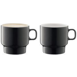 Набор из 2 чашек для флэт-уайт кофе Utility 280 мл серый, LSA International, фото 