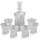 Набор для виски Orcan: 1 штоф 750 мл и 6 стаканов 250 мл, Crystal Bohemia, фото 