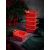 Соусник квадратный с 2-мя ручками 7х10 см h 4.2 см, Seasons Красный, Porland, фото , изображение 7