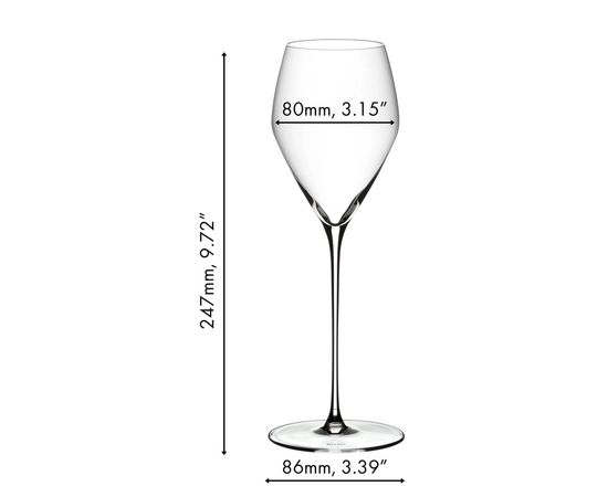 Набор из 2-х бокалов для шампанского Champagne Glass, объем: 327 мл, высота: 247 мм, хрусталь, серия Veloce, 6330/28, Riedel, фото , изображение 3