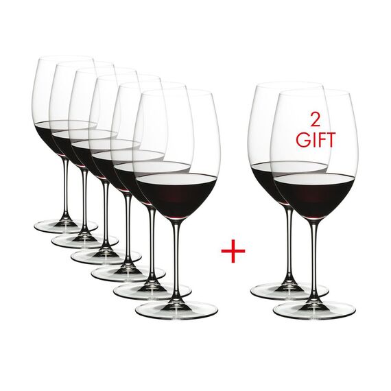 Набор бокалов Riedel Veritas Cabernet / Merlot Pay 6 Get 8, 8 шт., 7449/0, Riedel, фото 