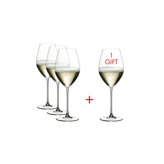 Набор бокалов CHAMPAGNE WINE GLASS PAY 3 GET 4, 4 шт., 445 мл, 23.5 см, Riedel, фото 