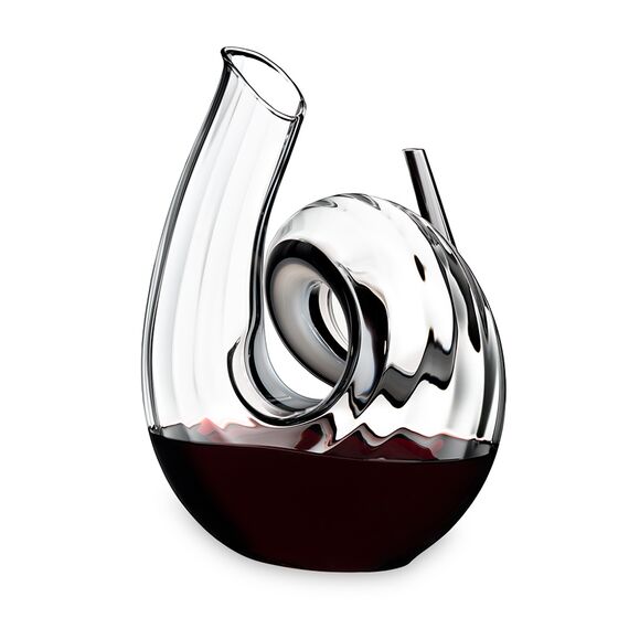 Декантер CURLY FATTO A MANO BLACK/WHITE/BLACK OPTICAL 1.4 л, 26.5 см, Riedel, фото 