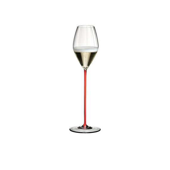 Бокал для шампанского High Performance Champagne Glass Red, красная ножка, 375 мл, 32.5 см, Riedel, фото 