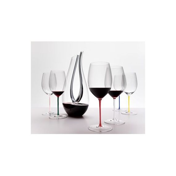 Набор из 6-ти бокалов для красного вина Cabernet/Merlot ручной работы 7900/0P, 625 мл, прозрачный/мультиколор, серия Fatto a Mano, Riedel, фото , изображение 2