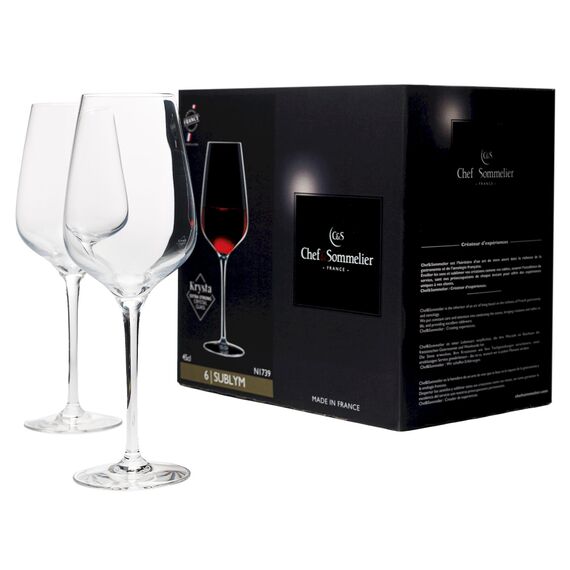 Набор бокалов для вина Sublym, 6 шт, 450 мл, D87 мм, H250 мм, Chef&Sommelier, фото 