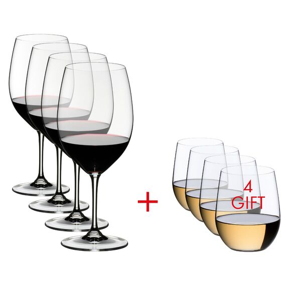 Набор бокалов Vinum Pay 4 Get 8 Value Gift Pack Cabernet Sauvignon/Merlot (Bordeuaux), 8 шт., 5416/59, Riedel, фото , изображение 2