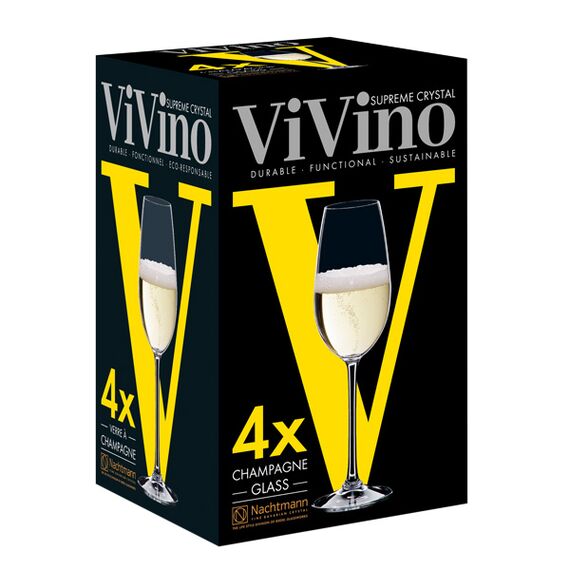 VIVINO - Набор фужеров 4 шт. 260мл h=217мм d=66мм шампанского (0446/48), фото , изображение 4