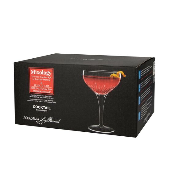 Набор бокалов для коктейля 225 мл, 6 шт., серия Mixology, Luigi Bormioli, фото , изображение 2