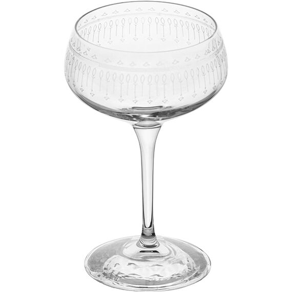 Набор бокалов для коктейля Novecento Art Deco, 6 шт, 250 мл, D94 мм, H155 мм, хрустальное стекло, Bormioli Rocco, фото , изображение 3