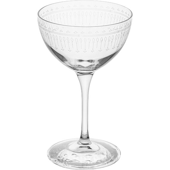 Набор бокалов для коктейля Novecento Art Deco, 6 шт, 235 мл, D95 мм, H155 мм, хрустальное стекло, Bormioli Rocco, фото , изображение 3