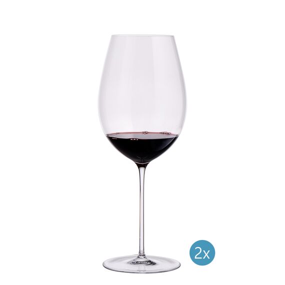 Набор бокалов для Bordeaux / Cabernet Merlot  775 мл, 2 шт, D104 mm, H270 mm, хрустальное стекло, ручная работа, ELEGANCE, Halimba, фото , изображение 2