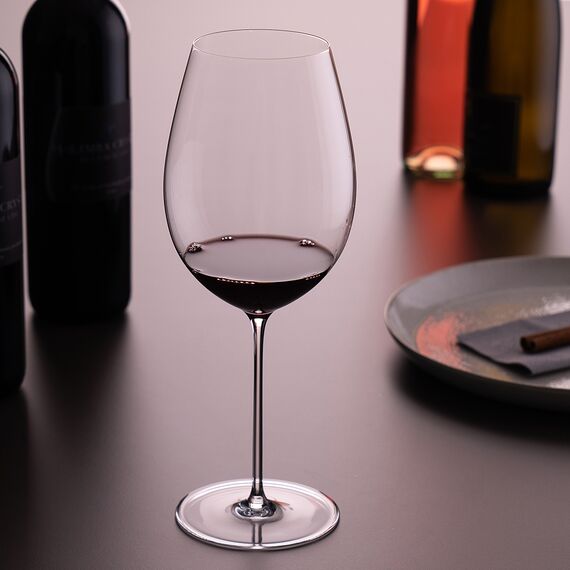 Набор бокалов для Bordeaux / Cabernet Merlot  775 мл, 2 шт, D104 mm, H270 mm, хрустальное стекло, ручная работа, ELEGANCE, Halimba, фото , изображение 3