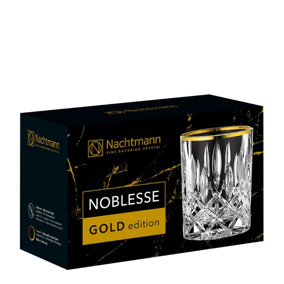 Набор низких стаканов для виски Noblesse GOLD, 295 мл, 2 шт, бессвинцовый хрусталь, золото 24к, Nachtmann, фото , изображение 3