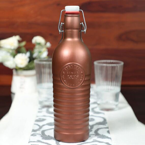 Банка для сыпучих продуктов 0,75 л, бронзовый, стекло, серия Officina 1825, Bormioli Rocco, фото , изображение 2