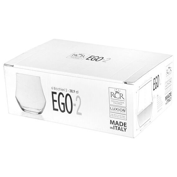 Набор из 6-ти стаканов Олд фэшн RCR EGO 390 мл, хрустальное стекло, Италия, фото , изображение 6